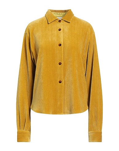 FORTE_FORTE Solid colour shirts & blouses Mustard 97% Polyester, 3% Elastane, Acetate, Viscose