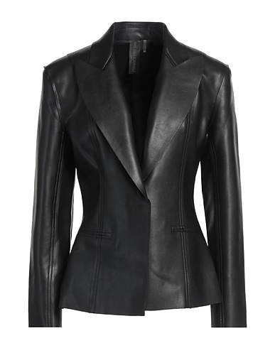 NORMA KAMALI Blazer Black 100% Polyurethane, Polyester, Elastane