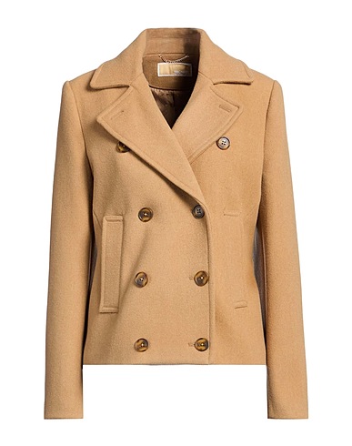 MICHAEL MICHAEL KORS Coat Camel 70% Virgin Wool, 30% Polyester