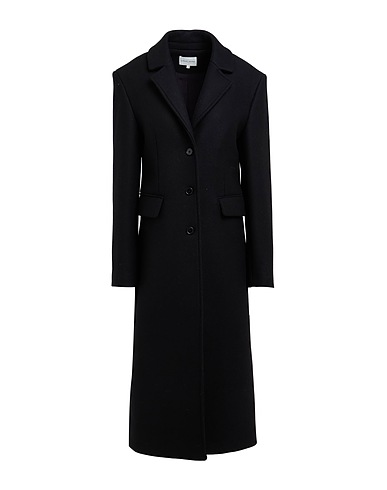 LOULOU STUDIO Coat Black 75% Wool, 20% Polyamide, 5% Cashmere
