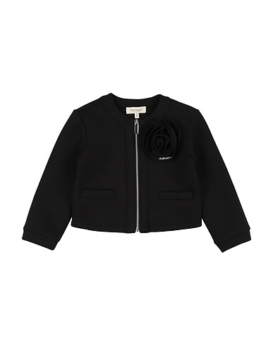 TWINSET Jacket Black 76% Viscose, 16% Polyamide, 8% Elastane