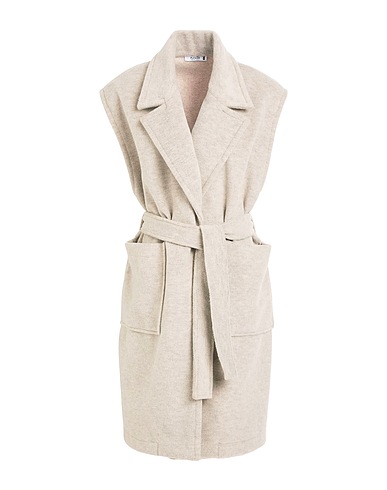 PLEASE Full-length jacket Light grey 93% Polyester, 7% Viscose
