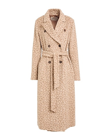 VIOLANTI Cappotto Beige 47% Lana Vergine, 20% Lana mohair, 20% Lana di alpaca, 13% Poliammide