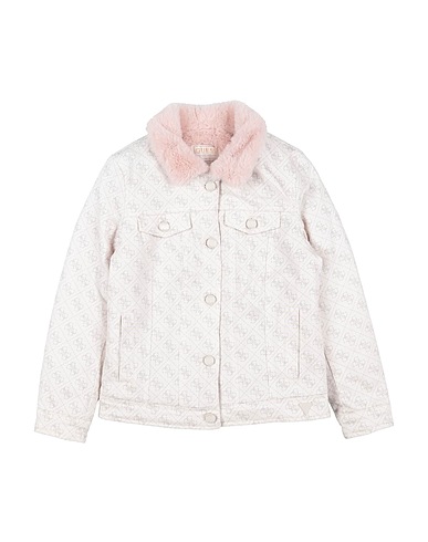 GUESS Jacket Off white 97% Cotton, 3% Elastane