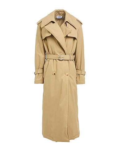 MCQUEEN Coat Beige 75% Cotton, 25% Polyester