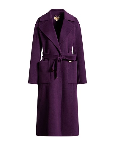 MICHAEL MICHAEL KORS Cappotto Viola scuro 80% Lana, 18% Poliestere, 2% Altre Fibre