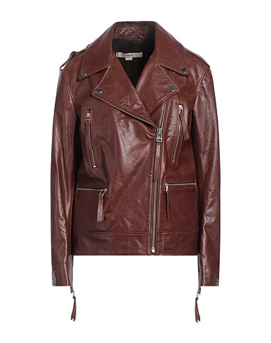 REMAIN BIRGER CHRISTENSEN Biker jacket Brown 100% Cow leather