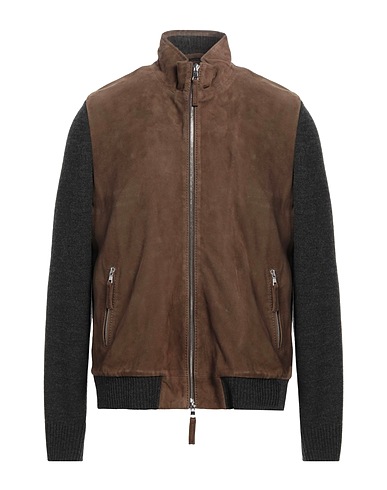 THE JACK AND JACKIE LEATHERS Giubbotto Khaki 100% Pelle, Poliestere