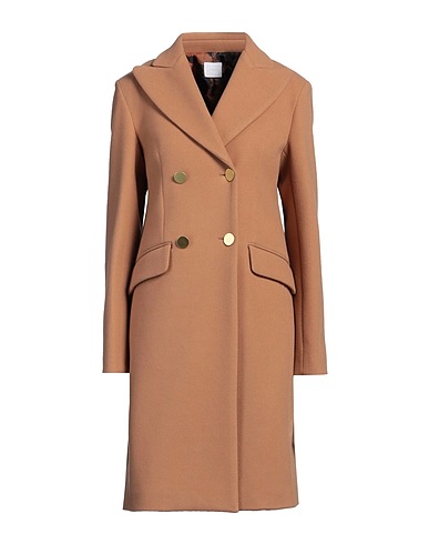 MERCI ITALIA Manteau long Camel 90% Polyester, 10% Laine