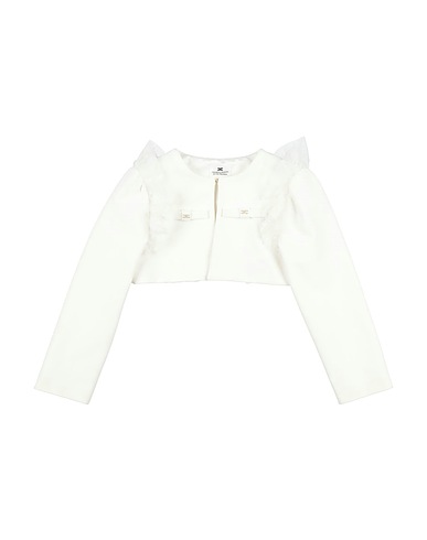 ELISABETTA FRANCHI Jacket White 86% Polyamide, 14% Elastane