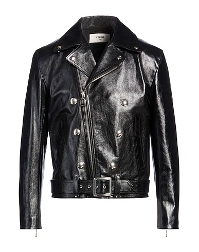 CELINE Biker jacket Black 100% Calfskin