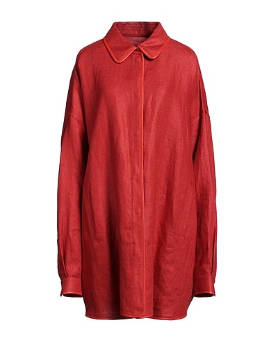 VALENTINO GARAVANI Full-length jacket Rust 100% Linen