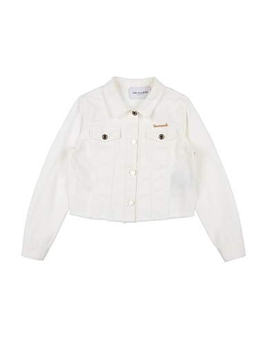 TRUSSARDI JUNIOR Giubbotto jeans Off white 97% Cotone, 3% Elastan