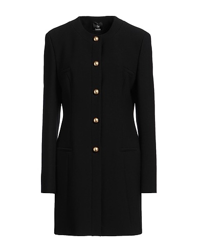 HANITA Full-length jacket Black 65% Polyester, 31% Viscose, 4% Elastane