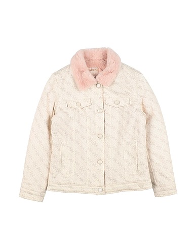 GUESS Jacket Off white 97% Cotton, 3% Elastane