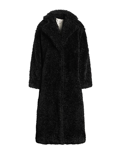 ALYSI Teddy Coat CHOCOLAT Black 100% Polyester