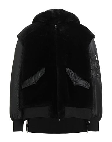 BLANCHA Teddy Coat Black 100% Lamb Shearling, Polyamide