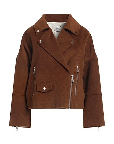 ALYSI Giacca biker CHOCOLAT Marrone 39% Lana di alpaca, 38% Lana Vergine, 23% Poliammide