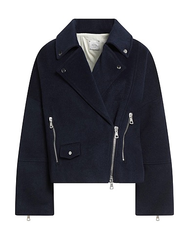 ALYSI Biker jacket CHOCOLAT Midnight blue 39% Alpaca wool, 38% Virgin Wool, 23% Polyamide
