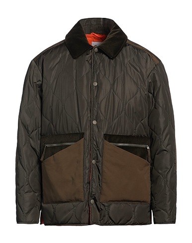 ASPESI Shell jacket Military green Polyamide, Cotton, Polyacrylic