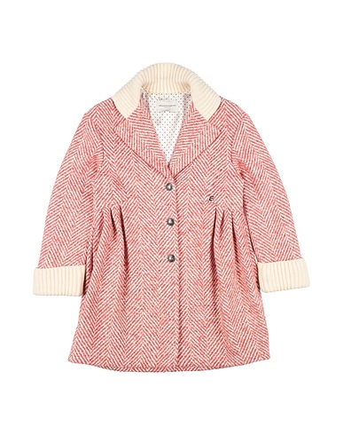 ERMANNO SCERVINO JUNIOR Coat Antique rose 37% Acrylic, 29% Polyester, 20% Wool, 12% Alpaca wool, 2% Other Fibres