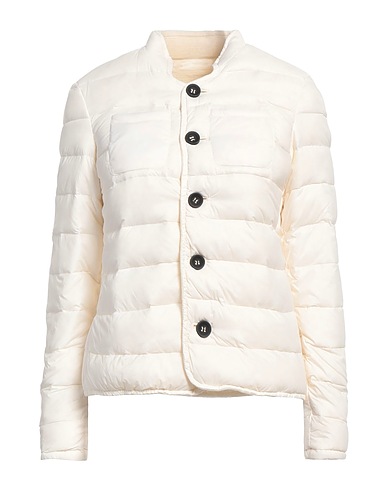EMMA & GAIA Shell  jacket Ivory 70% Acrylic, 30% Wool