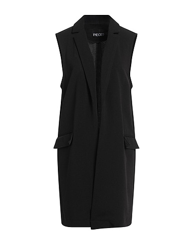 PIECES Lange Jacke Schwarz 51% Recyceltes Polyester, 47% Polyester, 2% Elastan