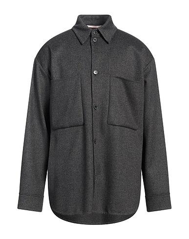VALENTINO GARAVANI Solid colour shirt Charcoal 100% Virgin Wool