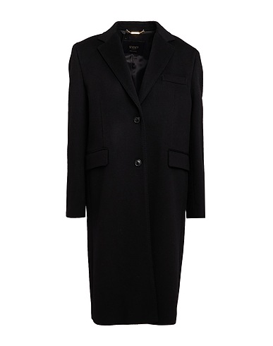 SEVENTY VENEZIA Coat Black 100% Cashmere