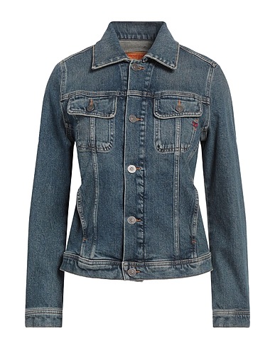 DIESEL Denim jacket Blue 79% Cotton, 20% Hemp, 1% Elastane