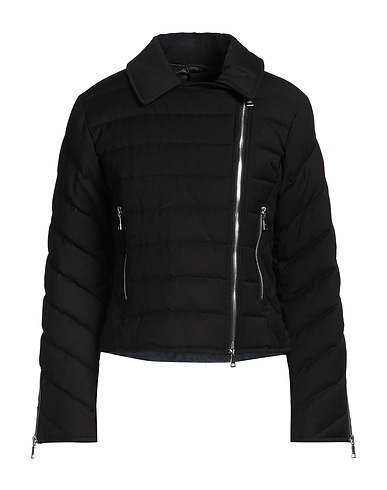 ADD Piumino Nero 56% Poliestere, 24% Viscosa, 18% Lana, 2% Elastan