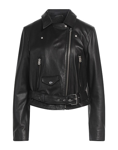 TRUE RELIGION Biker jacket Black 100% Cow leather