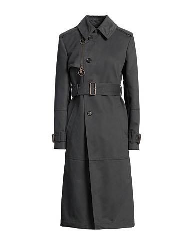 BURBERRY Lange Jacke Braungrau 75% Baumwolle, 25% Polyamid