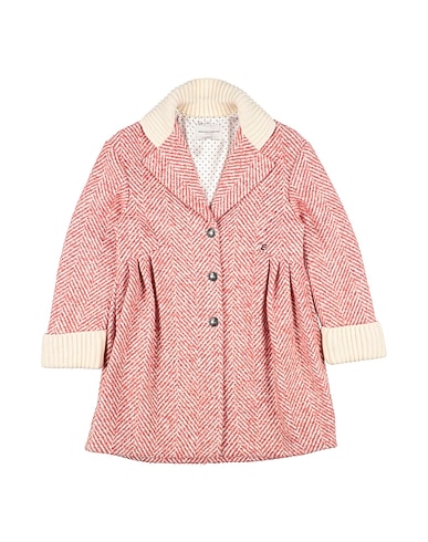 ERMANNO SCERVINO JUNIOR Coat Antique rose 37% Acrylic, 29% Polyester, 20% Wool, 12% Alpaca wool, 2% Other Fibres