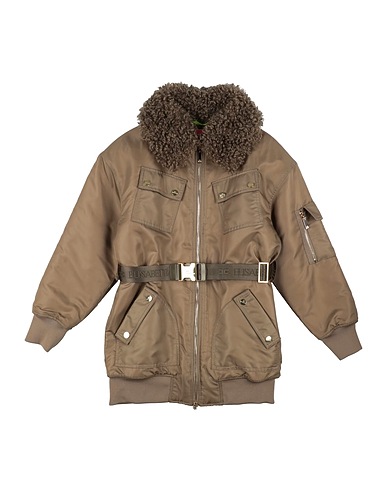 ELISABETTA FRANCHI Coat LA MIA BAMBINA Military green 100% Polyamide, Polyester, Elastane