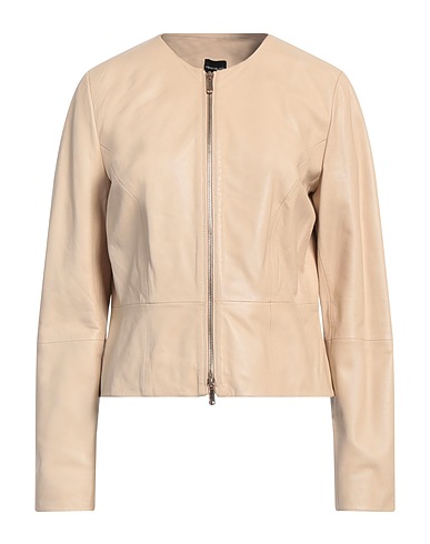 PENNYBLACK Jacket Beige 100% Ovine leather
