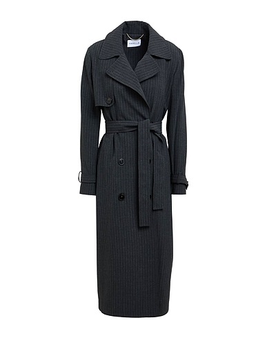 MARELLA Double breasted pea coat Charcoal 68% Polyester, 29% Viscose, 3% Elastane