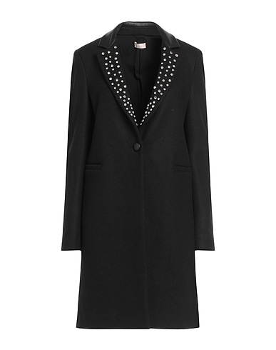 LIU •JO Coat Black 70% Polyester, 30% Wool