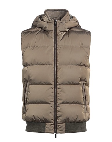 MOORER Gilet Taupe 100% Polyamide, Wool, Cashmere, Elastane