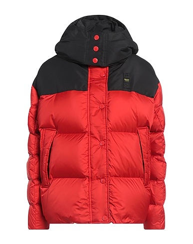 BLAUER. Shell jacket Red 100% Polyamide, Polyester