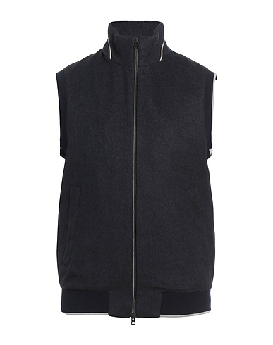 HERNO Vest Midnight blue 51% Silk, 49% Cashmere, Acrylic, Wool, Polyamide