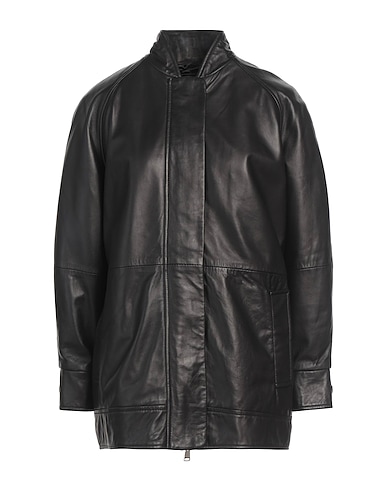 MARELLA Jacket Black Ovine leather