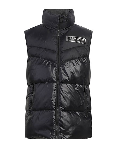 PLEIN SPORT Weste Schwarz 100% Nylon
