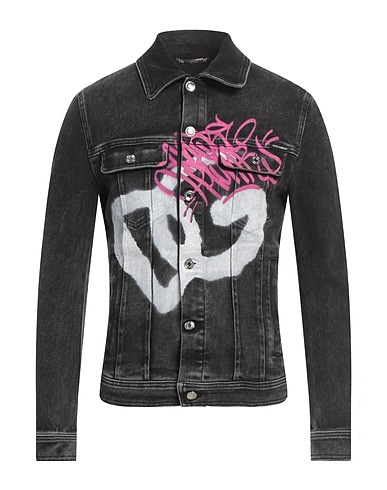 DOLCE&GABBANA Denim jacket Black 98% Cotton, 2% Elastane