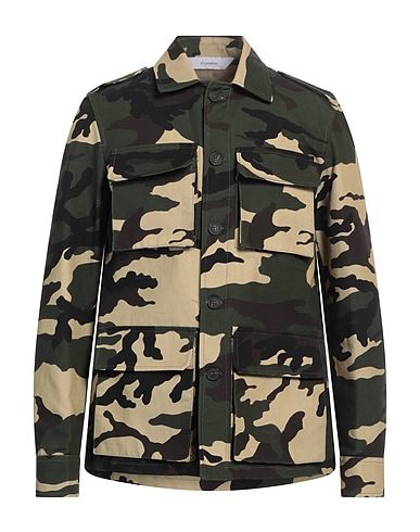 STILOSOPHY COATS & JACKETS Dark green 100% Cotton