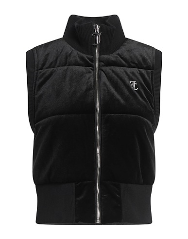JUICY COUTURE Vest Black 95% Polyester, 5% Elastane