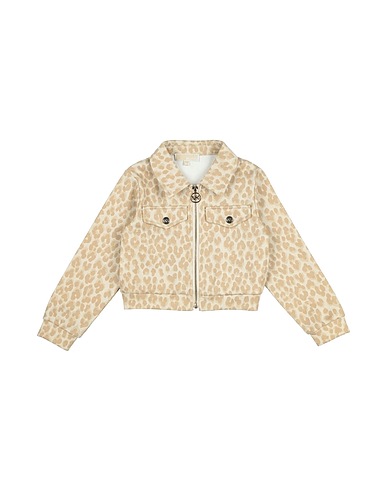 MICHAEL KORS KIDS Jacket Beige 72% Polyester, 18% Viscose, 8% Metallic fiber, 2% Elastane