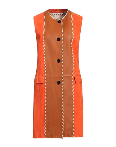 MARNI Full-length jacket Orange 100% Lambskin