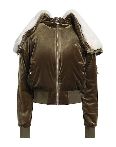 JUICY COUTURE Jacket Dark green 95% Polyester, 5% Elastane