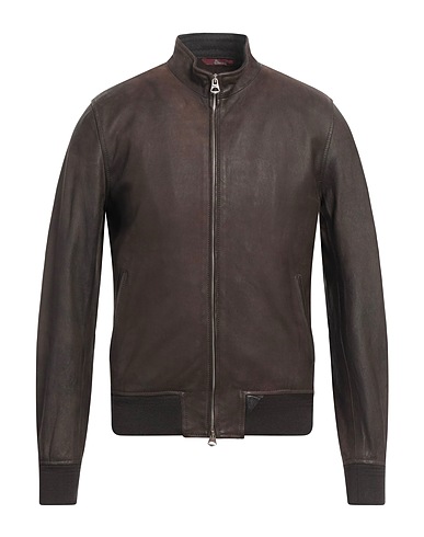 STEWART Bomber Dark brown Leather
